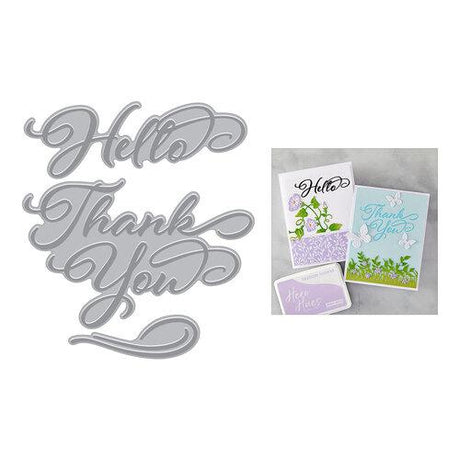 Hero Arts Hello & Thank You BetterPress + Foil Plates from the Lovely Letterpress Collection