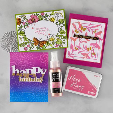 Hero Arts Lavish Flourish BetterPress + Foil Plate from the Lovely Letterpress Collection