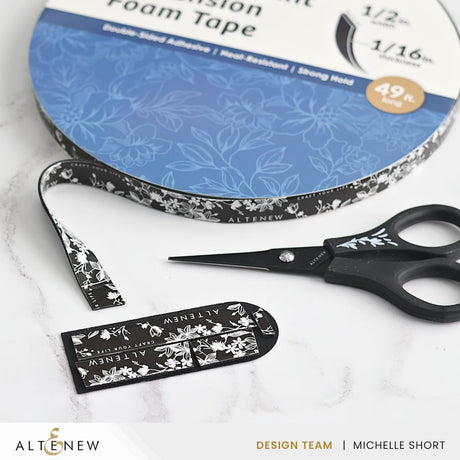 Altenew Black Instant Dimension Foam Tape – 1/16" x 1/2" x 15m postage as per actuals