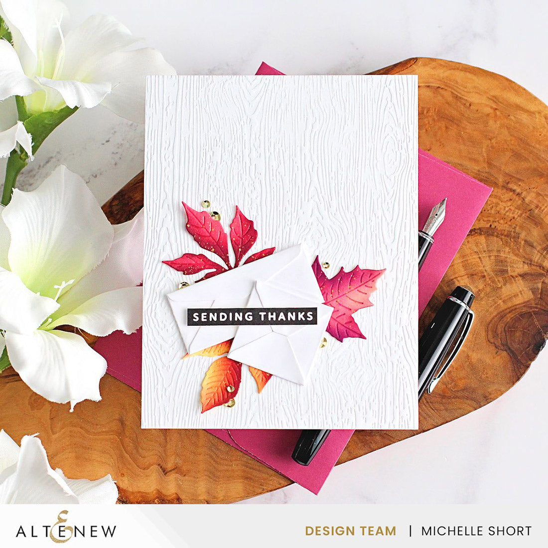 Altenew Essential Textures: Fine Woodgrain Press Plates/Foil Plates