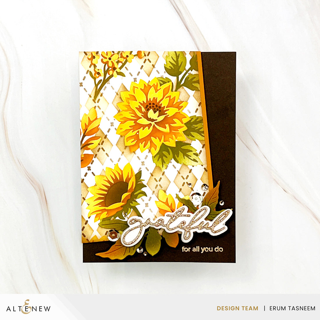Altenew Stencil Art: Botanical Argyle & Add-on Die Bundle