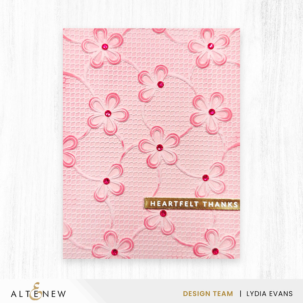Altenew Lace Topped Petals 3D Embossing Folder