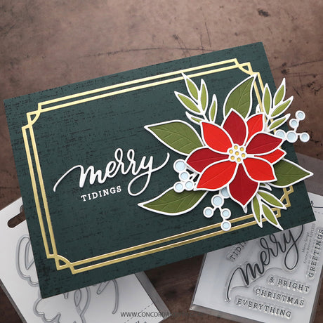 Concord & 9th KW Merry Script Stamp Set (3 x 3) & Die Bundle