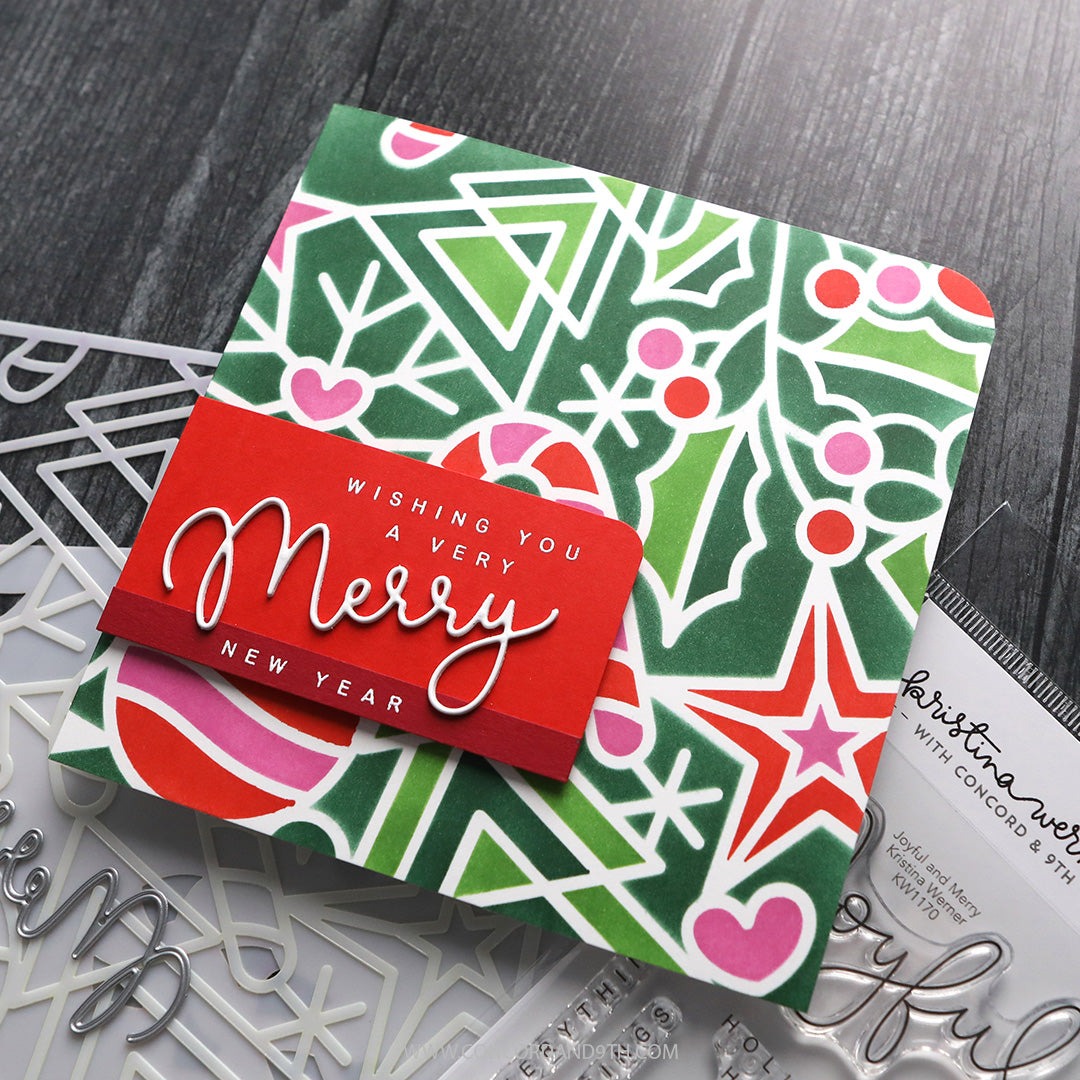 Concord & 9th Kristina Werner Joyful and Merry Stamp and Die Bundle