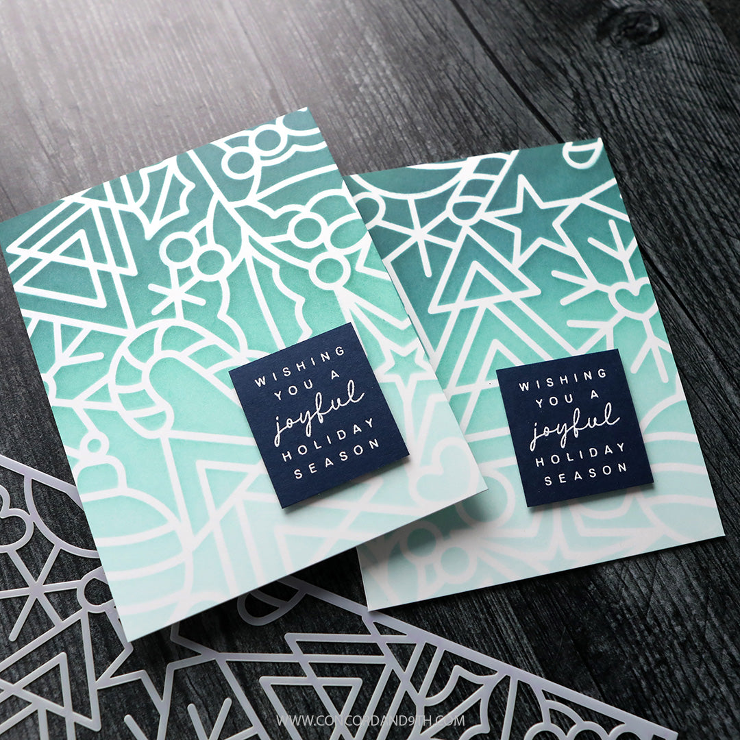 Concord & 9th Kristina Werner Holiday Icons Stencil Pack (6 qty; 6 x 9)