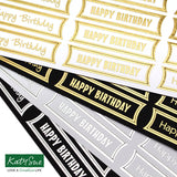 Katy Sue Foiled Birthday Straight Banners Selection, Pack of 4