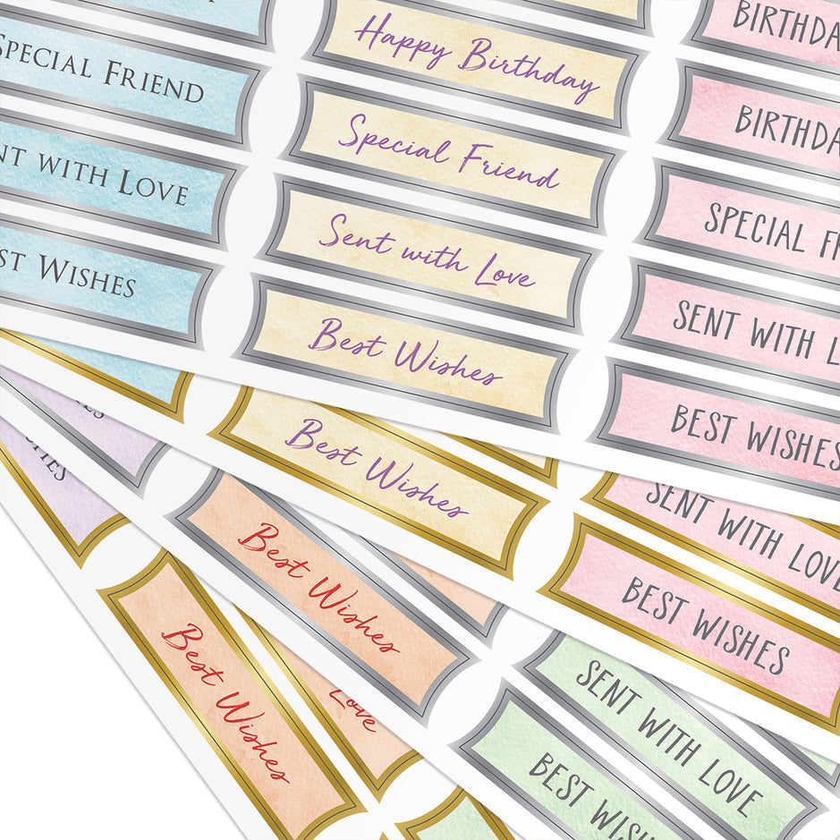 Katy Sue Foiled Pastel Birthday Banners Selection, Pack of 4