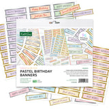 Katy Sue Foiled Pastel Birthday Banners Selection, Pack of 4