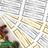 Katy Sue Foiled Merry Christmas Straight Banners Selection, Pack of 4
