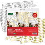 Katy Sue Foiled Merry Christmas Straight Banners Selection, Pack of 4