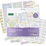 Katy Sue Foiled Thinking of You Straight Banners Selection, 96 Sentiments - 12-CDS16TH