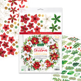 Katy Sue Traditional Christmas Die Cut Flowers & Leaves, 12 sheets