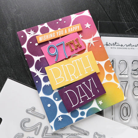 Concord & 9th KW Lucky Numbers Stamp Set (4 x 6) / Die Bundle