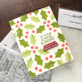 Concord & 9th KW Merry Berries and Leaves Stamps (6 x 8), Die & stencil Bundle