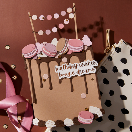 Spellbinders Bougie Birthday Sentiments Press Plate & Die Set from the Bougie Birthday Collection by Nina Boettcher