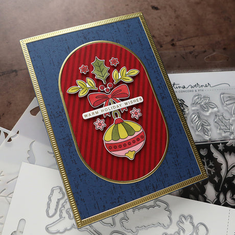 Concord & 9th KW Ornamental Christmas Stamp Set (6 x 8), Stencil & Die Bundle