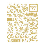 Rosie's Studio Sleigh Bells Ring Foil Puffy Stickers 2 Sheets