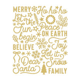 Rosie's Studio Sleigh Bells Ring Foil Puffy Stickers 2 Sheets