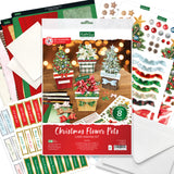 Katy Sue Christmas Flower Pots Card Making Kit - 17-10078CFP