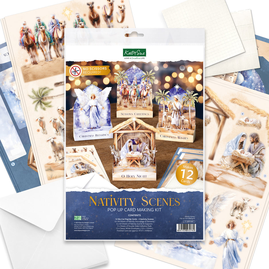 Katy Sue Nativity Scenes Pop Up Card Making Kit