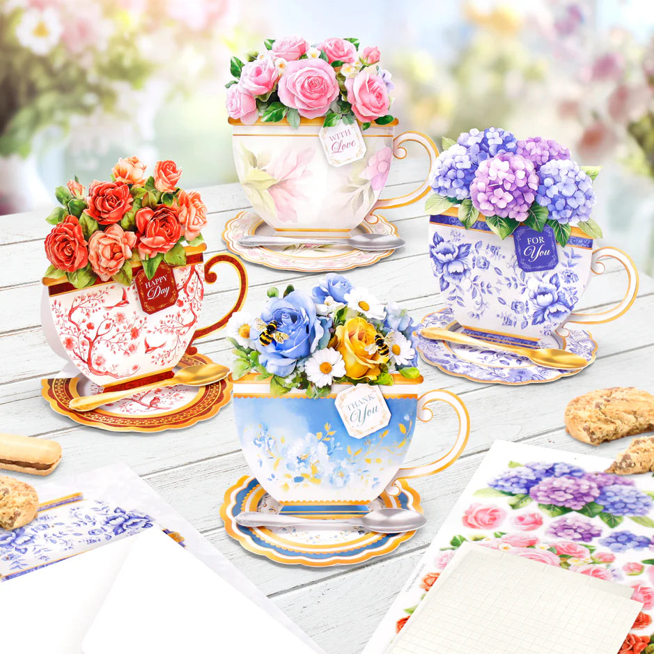 Katy Sue Designs Teacup Bouquet Card Making Kit