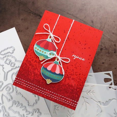 Concord & 9th KW Ornamental Christmas Stamp Set (6 x 8), Stencil & Die Bundle
