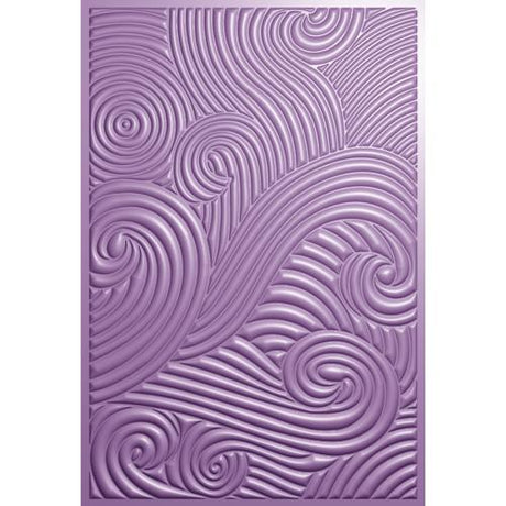 Crafter's Companion Duet ColourBloom 3D Embossing Folder Swirling Waves (CC-3D-EF4-SWWA)