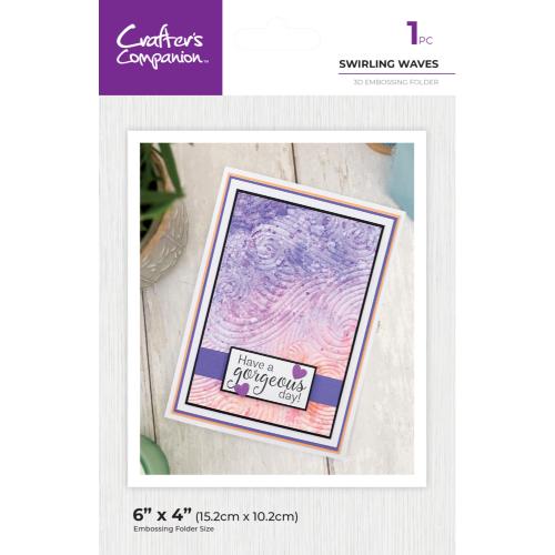 Crafter's Companion Duet ColourBloom 3D Embossing Folder Swirling Waves (CC-3D-EF4-SWWA)