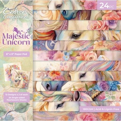 Crafter's Companion Majestic Unicorn 6x6 Inch Paper Pad (MU-PAD6)