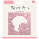Crafter's Companion 3D Emboss Macro Aperture Folders Gorgeous Gerberas (CC-3DEF5.5-MD-STEN-GOGE)