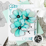 Alex Syberia Designs ASD-STE-PP-7 Minimalist Flowers Stencil Set