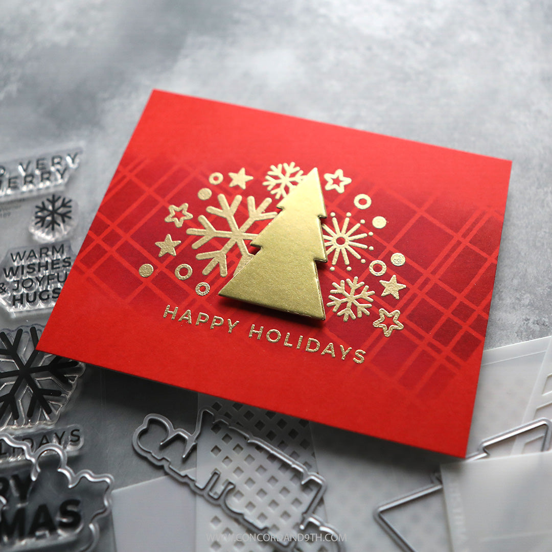 Concord & 9th Kristina Werner Simple Christmas Stencil Pack (6 qty; 6 x 6)