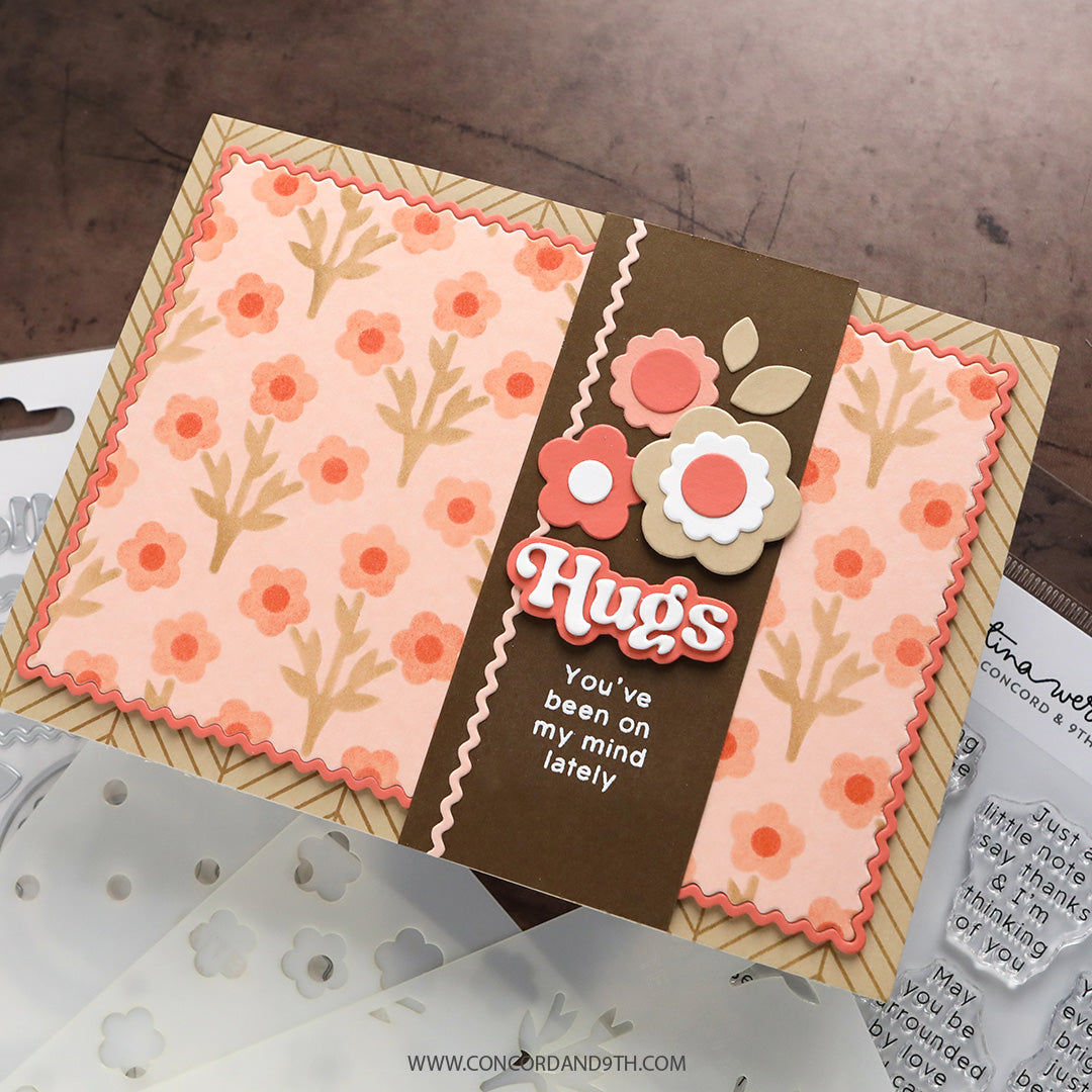 Concord & 9th KW Petal Pop Stencil Pack (6 qty; 6 x 9)