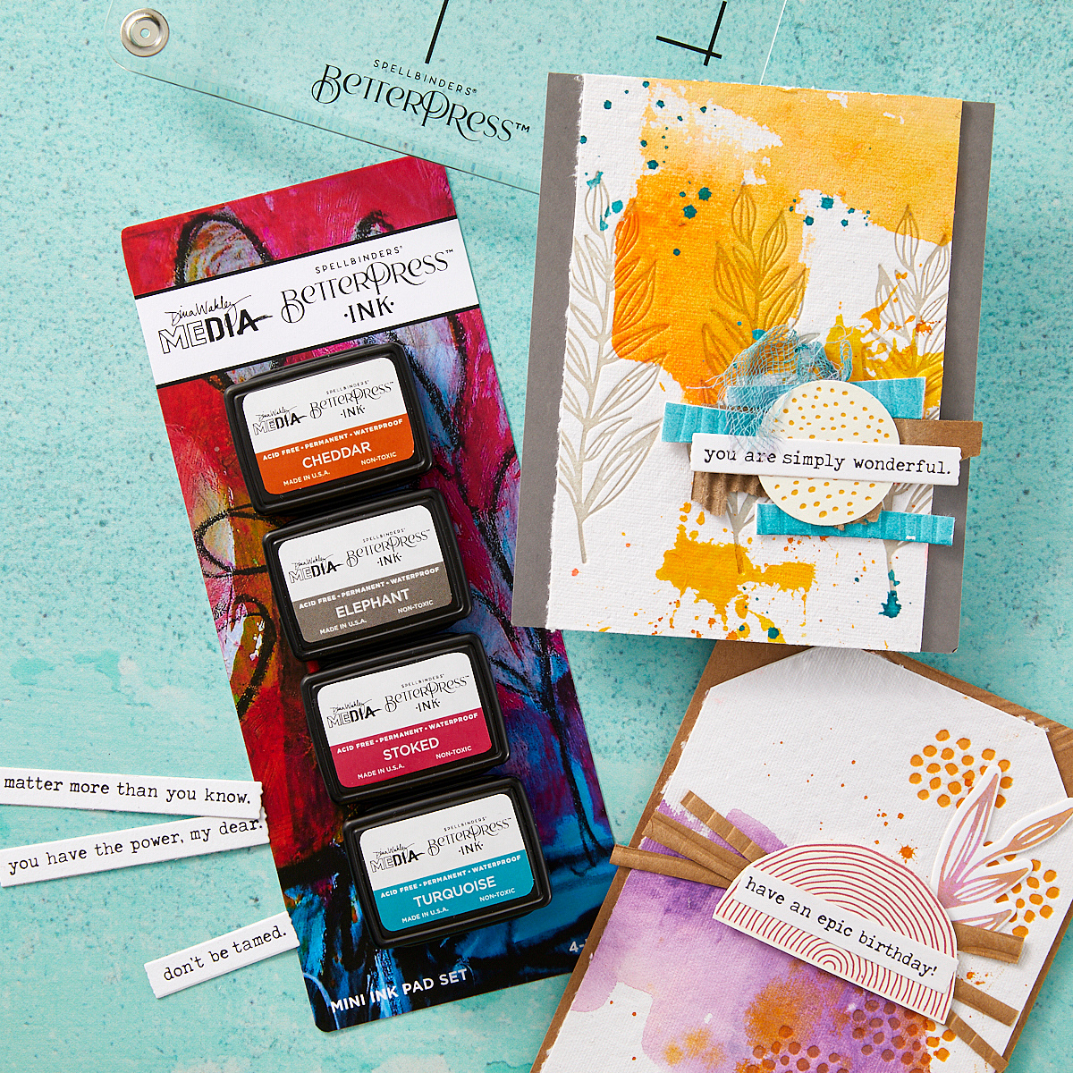Spellbinders Dina's Faves BetterPress Ink Mini Set by Dina Wakley