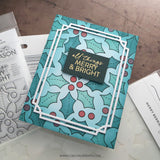 Concord & 9th KW Merry Berries and Leaves Stamps (6 x 8), Die & stencil Bundle