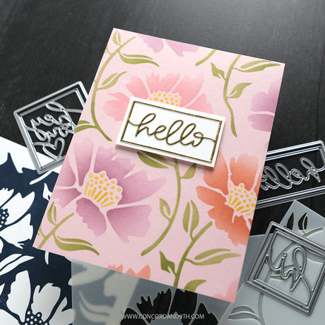 Concord & 9th KW Aubrey Blooms Stencil Pack (5 qty; 6 x 9)