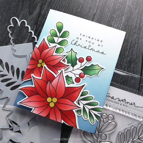 Concord & 9th Kristina Werner Winter Greenery Stamp and Die Bundle