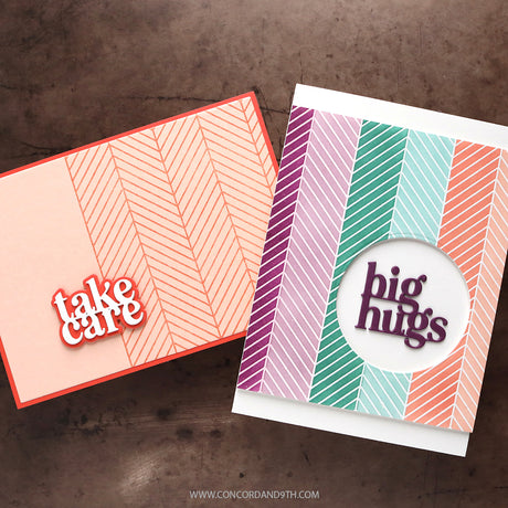 Concord & 9th KW Easy Repeat Herringbone Background Stamp (6 x 6)