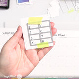 Waffle Flower Crafts Printed Numbers for Ink Swatch 1x0.5 Die (2 sets of 1-96)