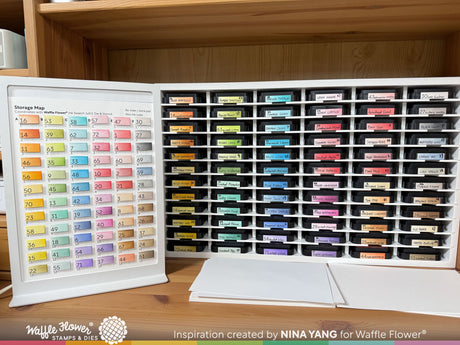 Waffle Flower Crafts Printed Numbers for Ink Swatch 1x0.5 Die (2 sets of 1-96)