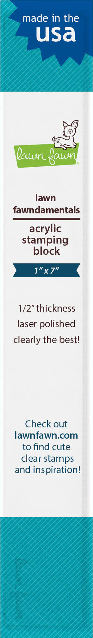 Lawn Fawn  LF0499 - Acrylic Blocks - 1" x 7" Block