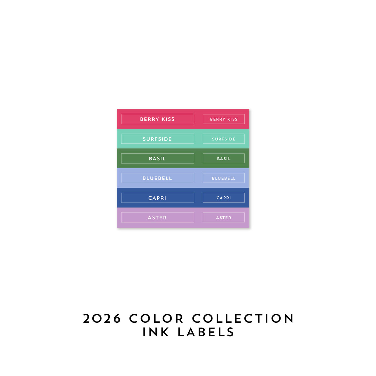 Concord & 9th 2026 Ink Pad & Ink Cube Labels