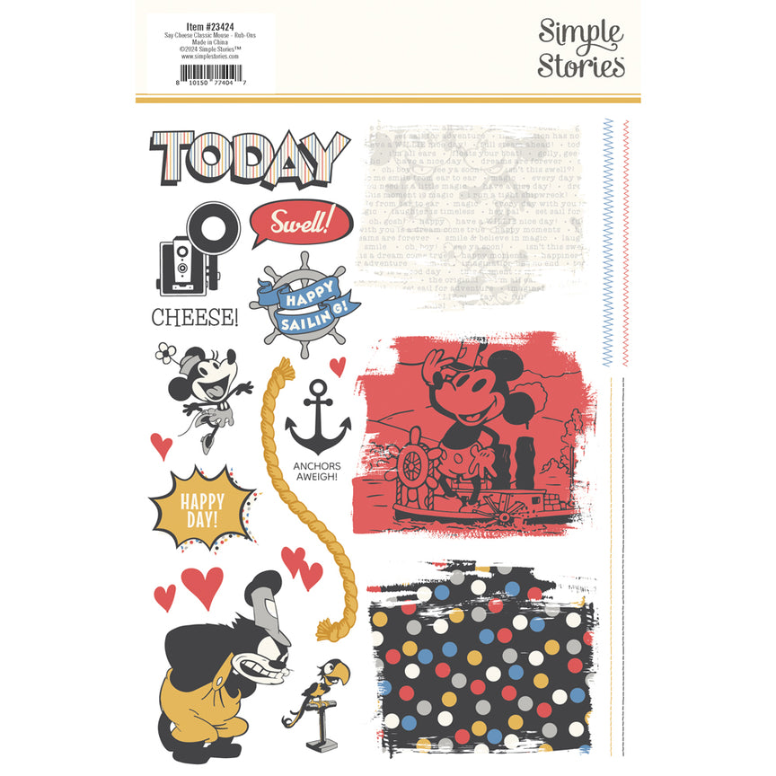 Simple Stories Say Cheese Classic Mouse - Rub Ons