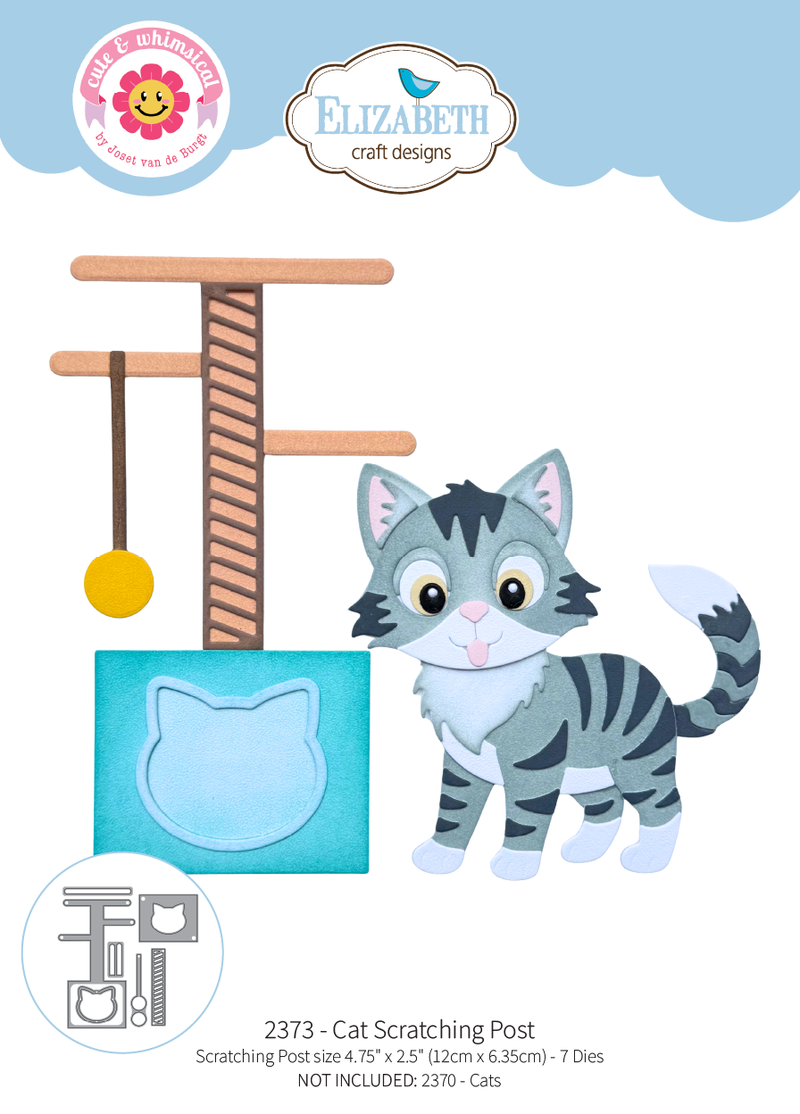 Elizabeth Craft Designs Cat Scratching Post Die Set - 2373