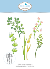 Elizabeth Craft Designs Floral Greenery 4 Die Set - 2379