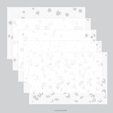 Concord & 9th KW Bitsy Blooms Stencil Pack (5 qty; 6 x 9)