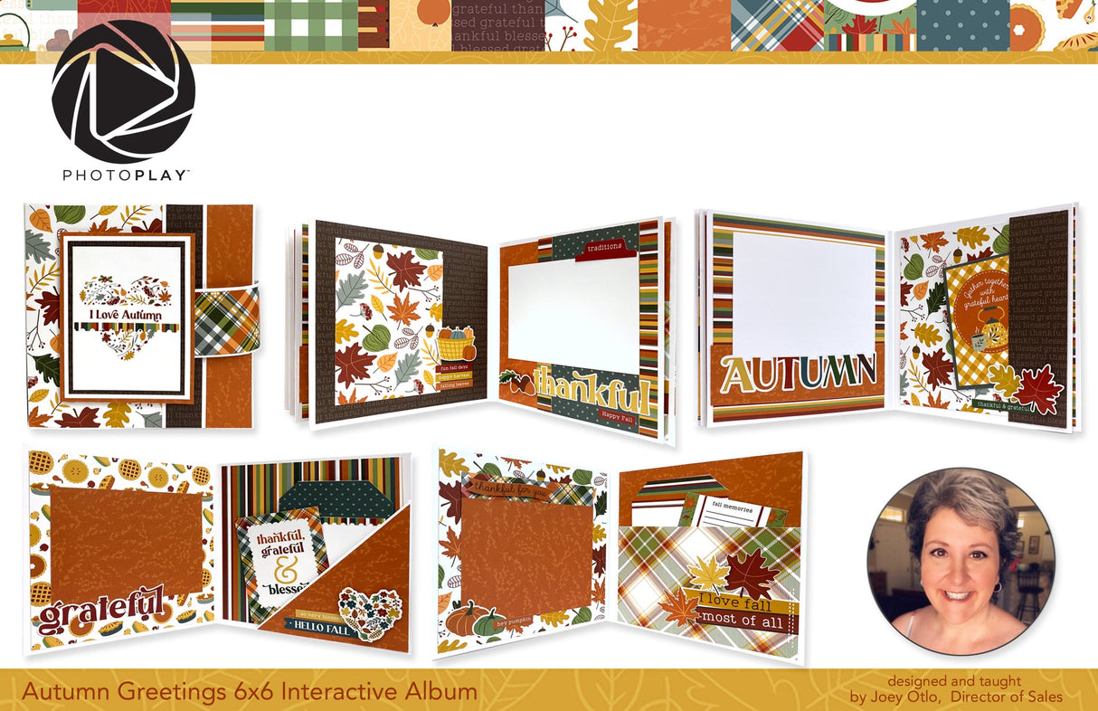 PhotoPlay Interactive 6x6 inch Autumn Greeting Album kit