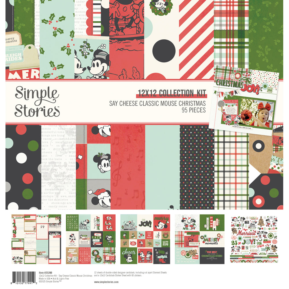 Simple Stories Say Cheese Classic Mouse Christmas - Collection Kit 12x12