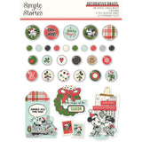 Simple Stories Say Cheese Classic Mouse Christmas - Decorative Brads