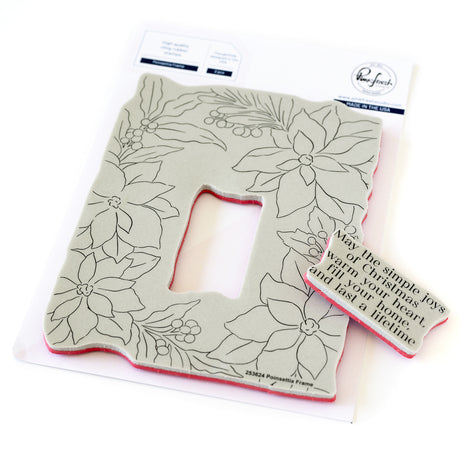 Pinkfresh Studio Poinsettia Frame stamp 